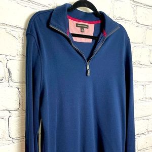 Banana Republic Blue Quarter Zip Sweater